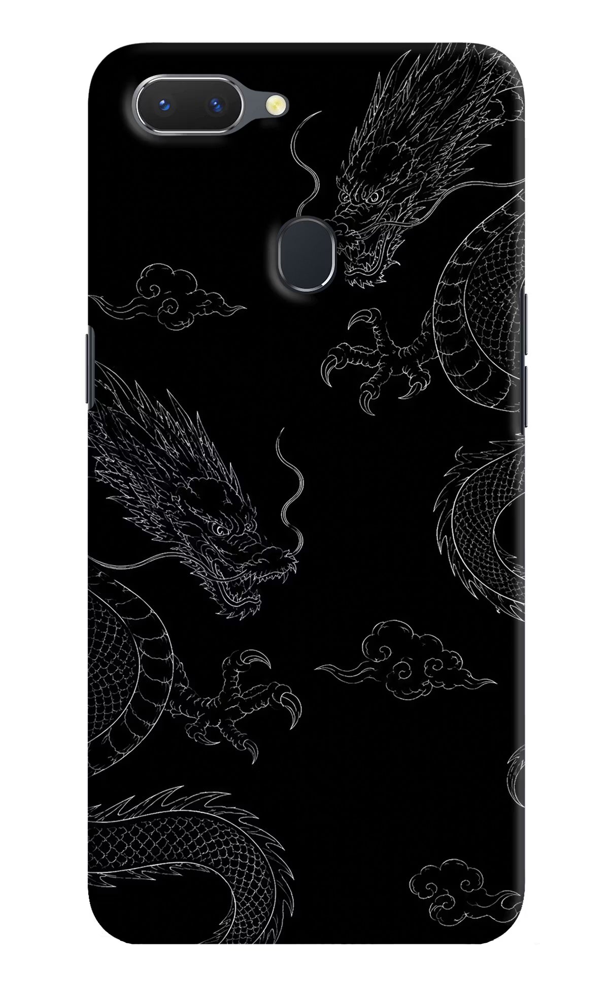 Twin Dragons Realme 2 Hard Case Back Cover by Casekaro