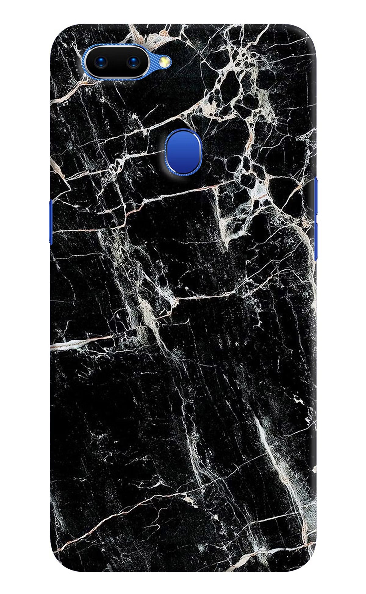 Black Marble Texture Oppo A5 Hard Case Back Cover by Casekaro