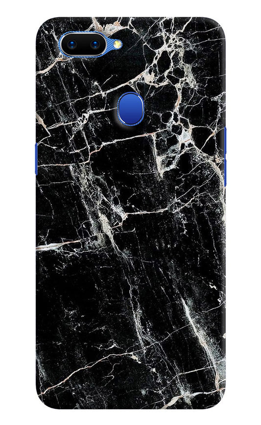 Black Marble Texture Oppo A5 Hard Case Back Cover by Casekaro