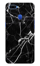 Black Marble Pattern Oppo A5 Hard Case Back Cover by Casekaro