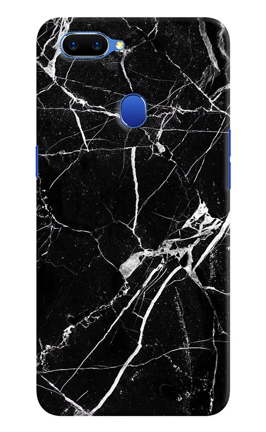 Black Marble Pattern Oppo A5 Hard Case Back Cover by Casekaro