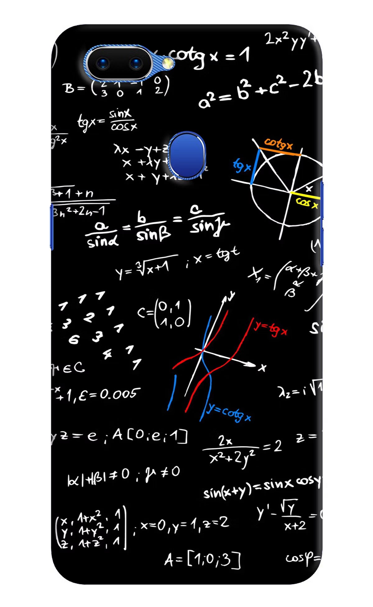 Mathematics Formula Oppo A5 Hard Case Back Cover by Casekaro