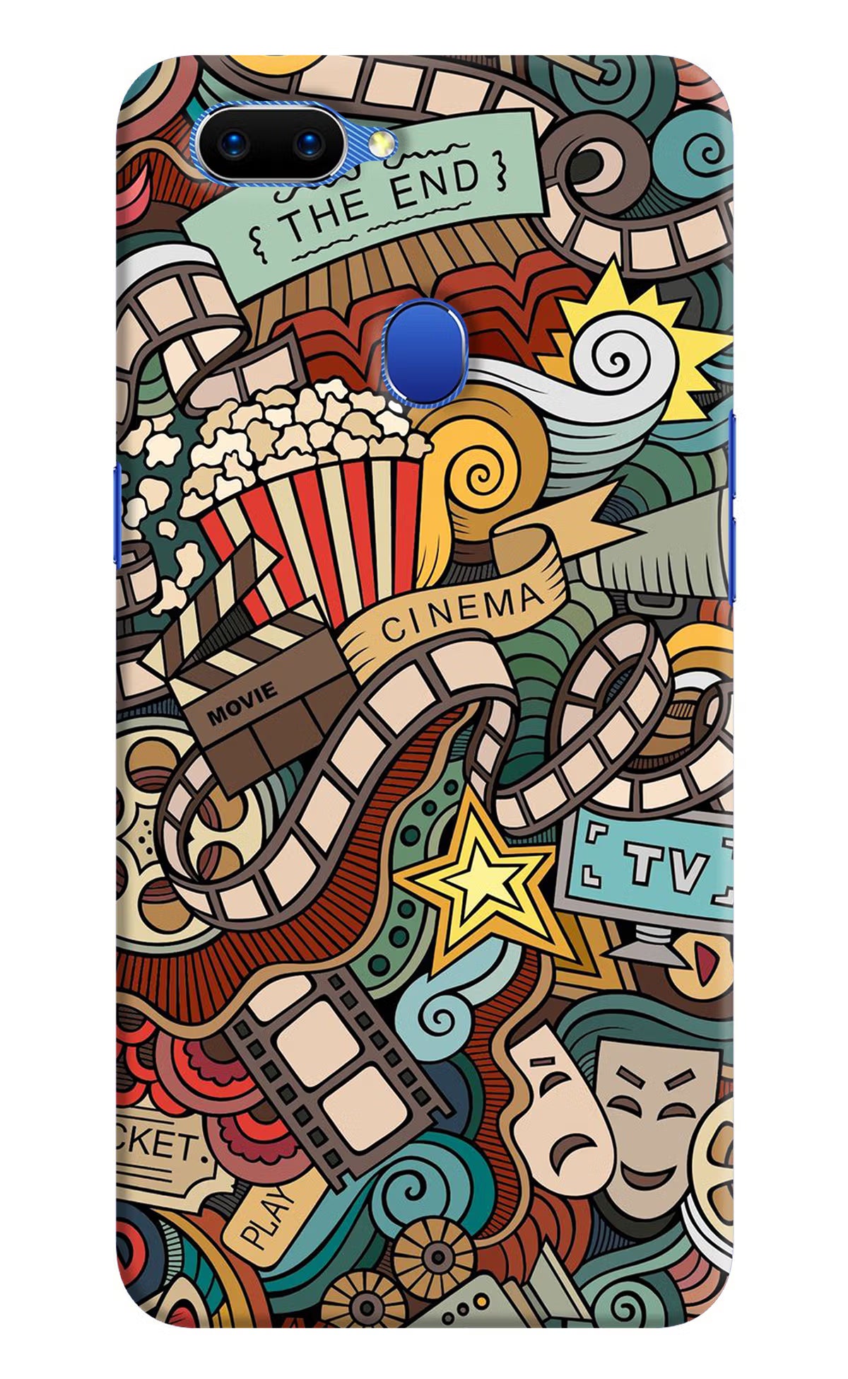 Cinema Abstract Oppo A5 Hard Case Back Cover by Casekaro