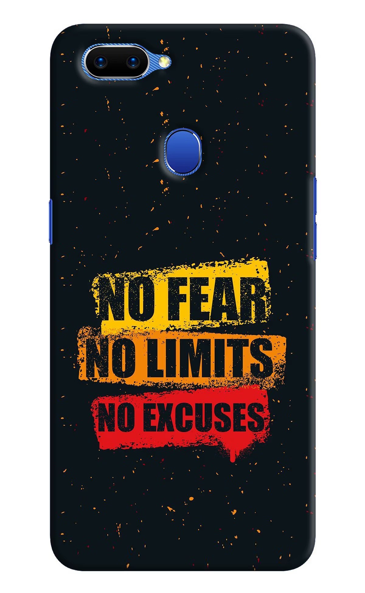 No Fear No Limits No Excuse Oppo A5 Hard Case Back Cover by Casekaro