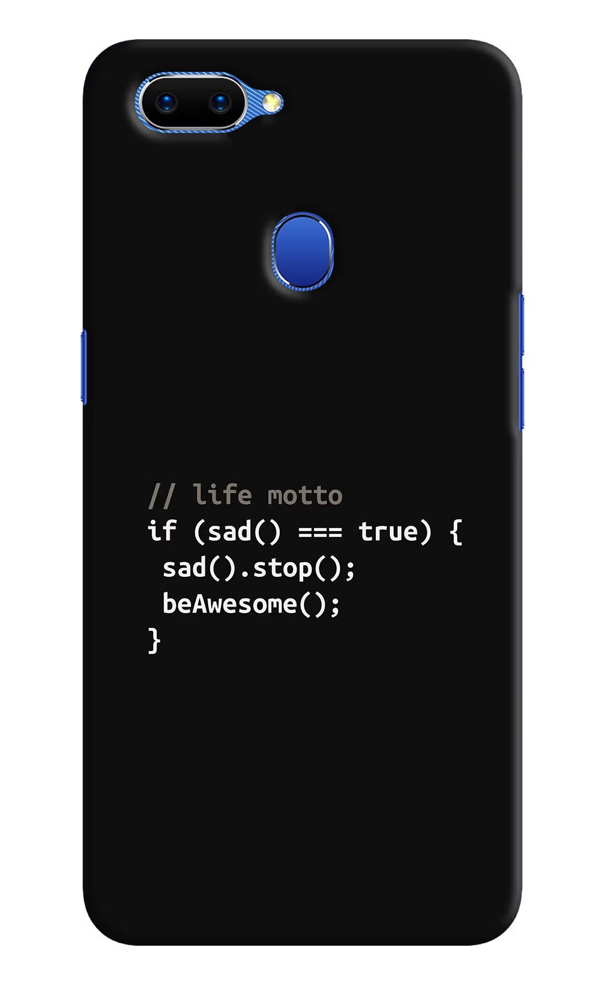 Life Motto Code Oppo A5 Hard Case Back Cover by Casekaro