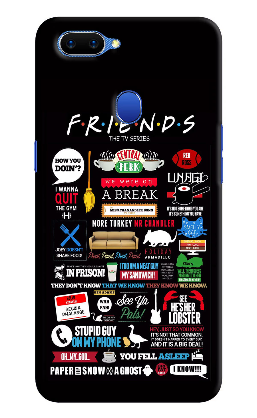 FRIENDS Oppo A5 Back Cover, Hard case