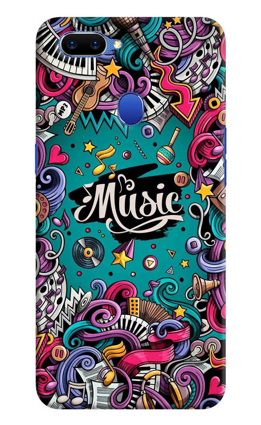 Music Graffiti Oppo A5 Back Cover, Hard case