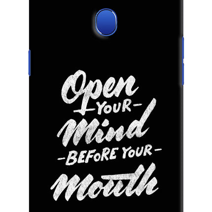 Open Your Mind Before Your Mouth Oppo A5 Hard Case Back Cover by Casekaro