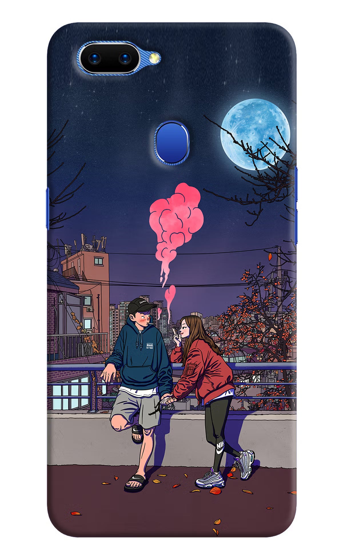 Chilling Couple Oppo A5 Hard Case Back Cover by Casekaro