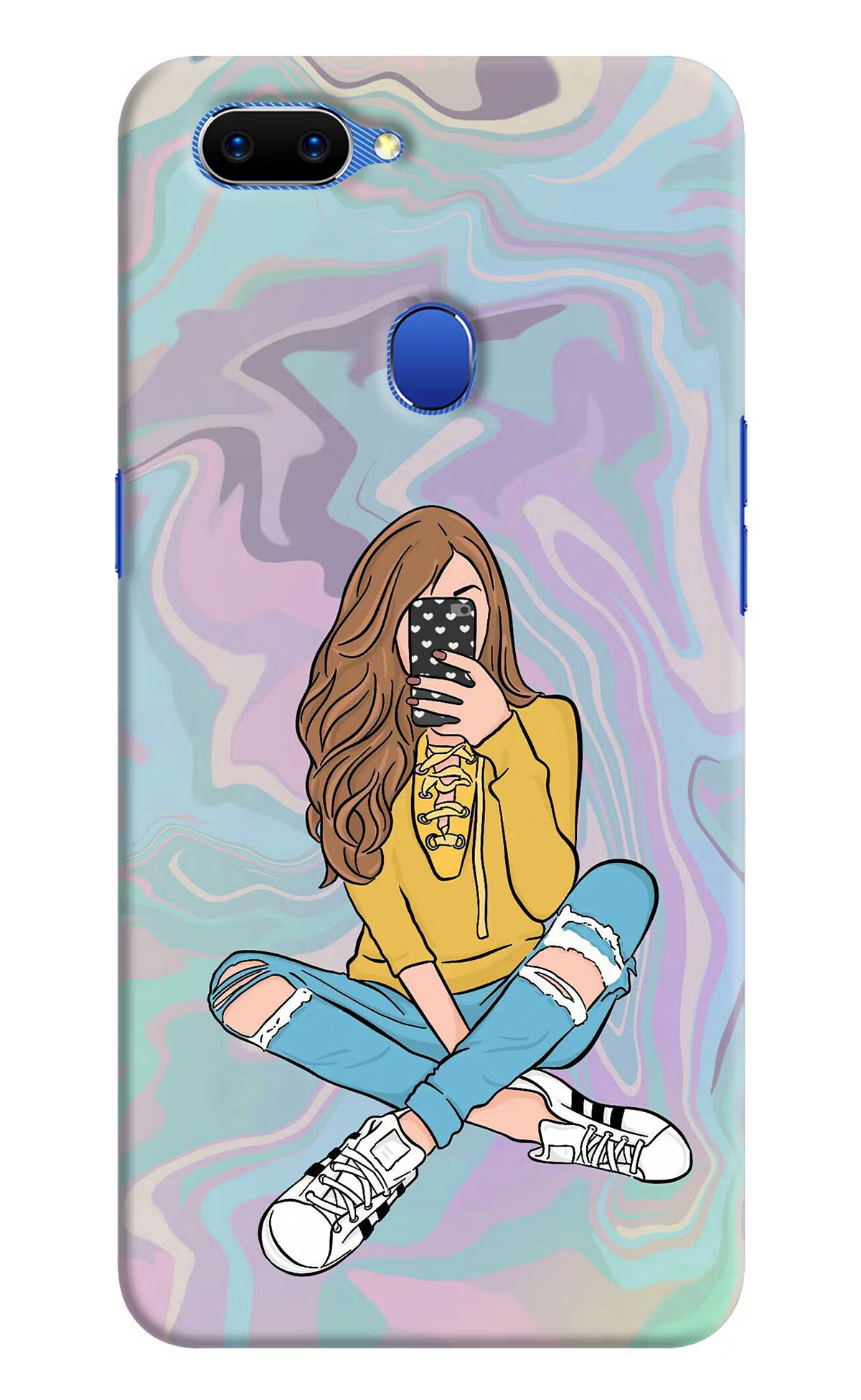Selfie Girl Oppo A5 Hard Case Back Cover by Casekaro