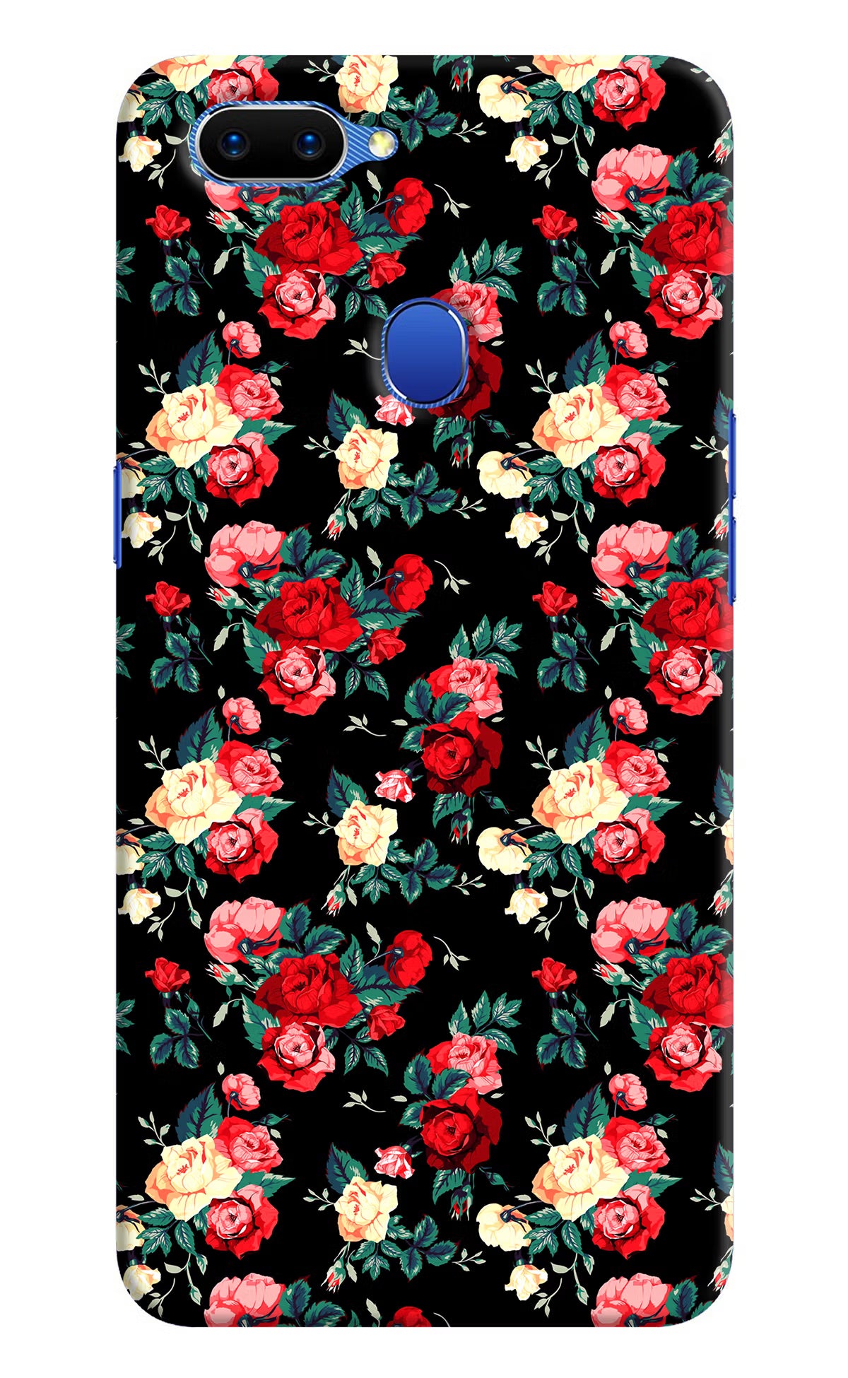 Rose Pattern Oppo A5 Hard Case Back Cover by Casekaro