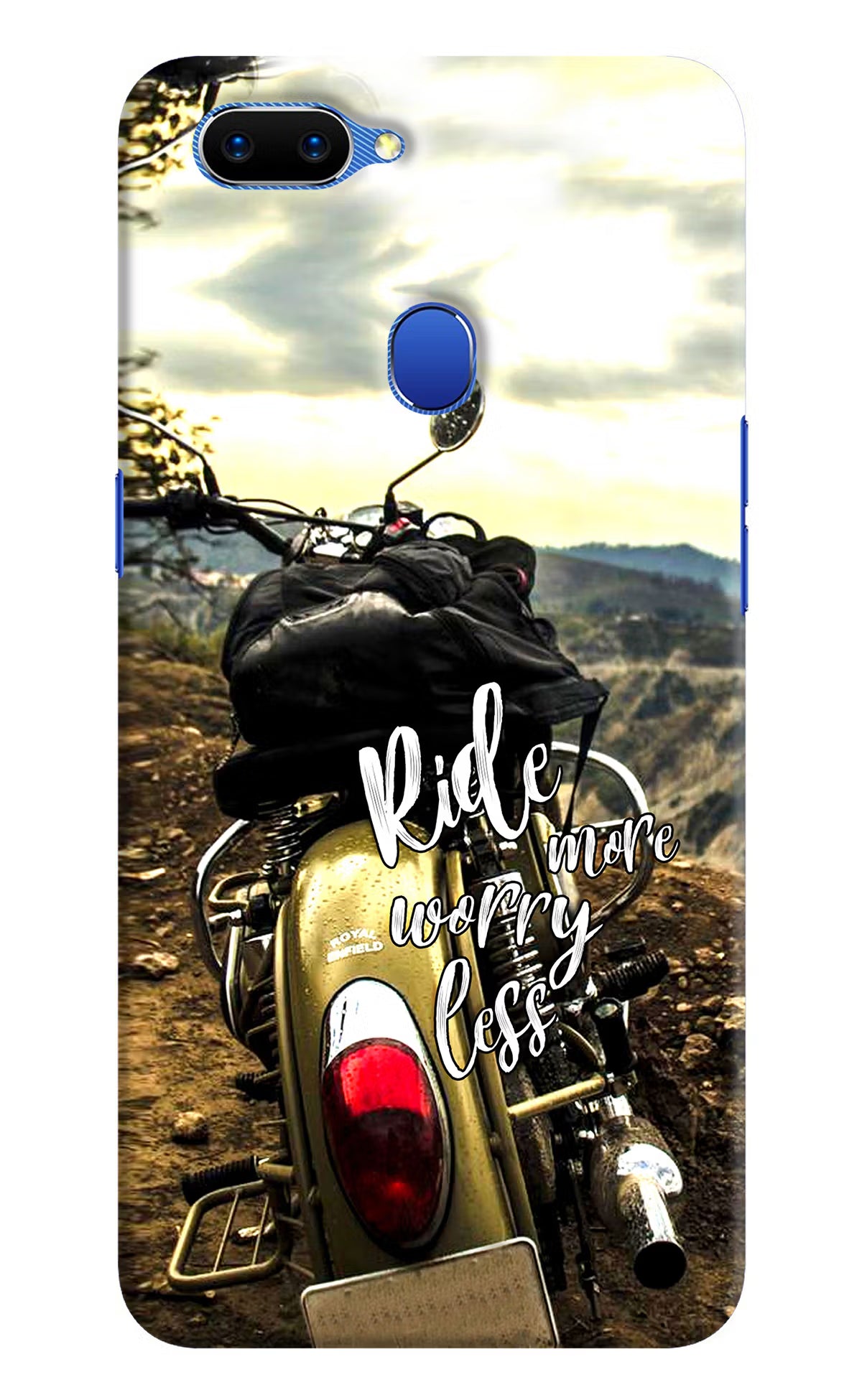 Ride More Worry Less Oppo A5 Hard Case Back Cover by Casekaro