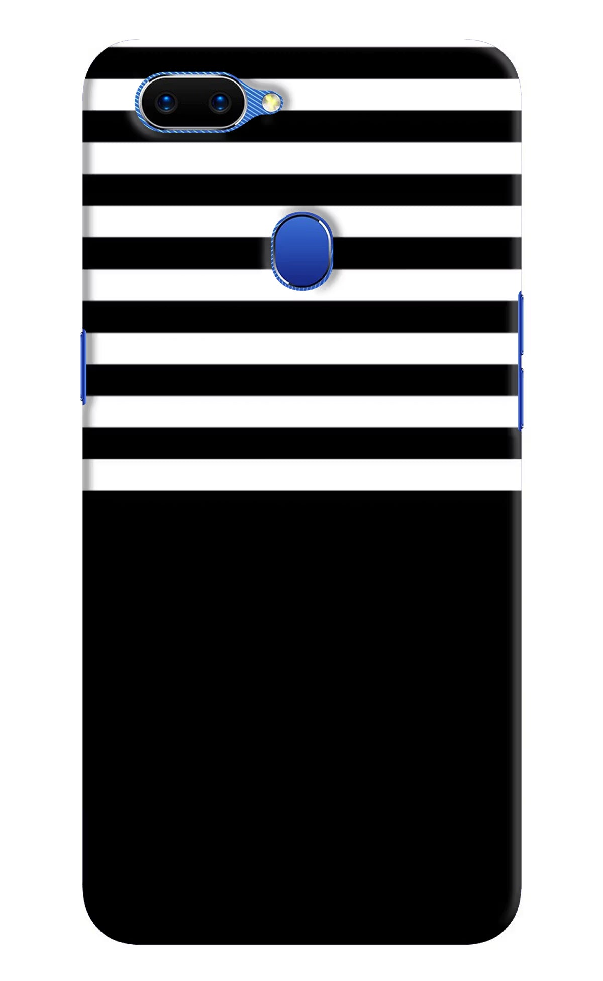 Black and White Print Oppo A5 Hard Case Back Cover by Casekaro