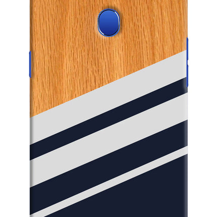 Blue and white wooden Oppo A5 Hard Case Back Cover by Casekaro