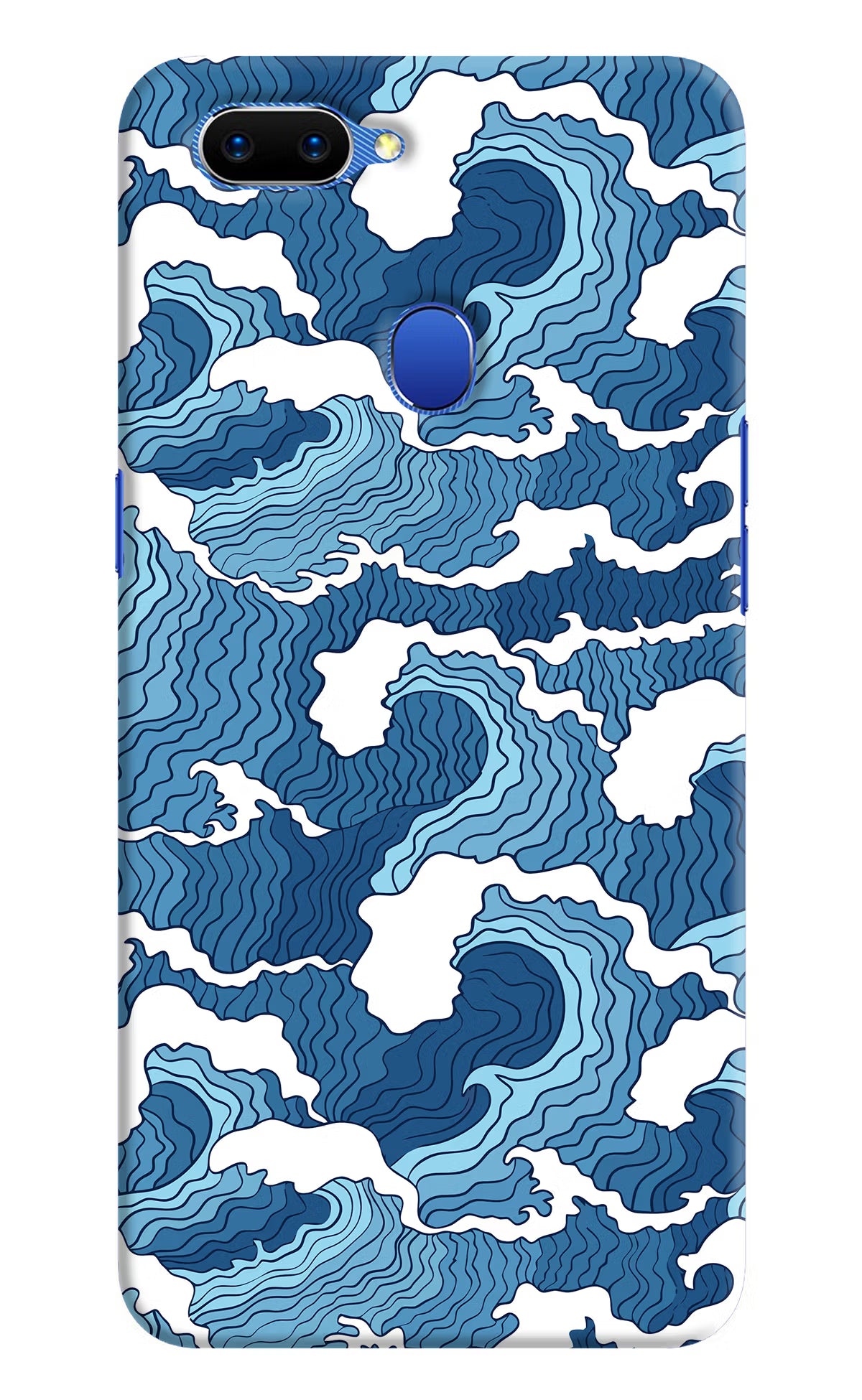 Blue Waves Oppo A5 Hard Case Back Cover by Casekaro