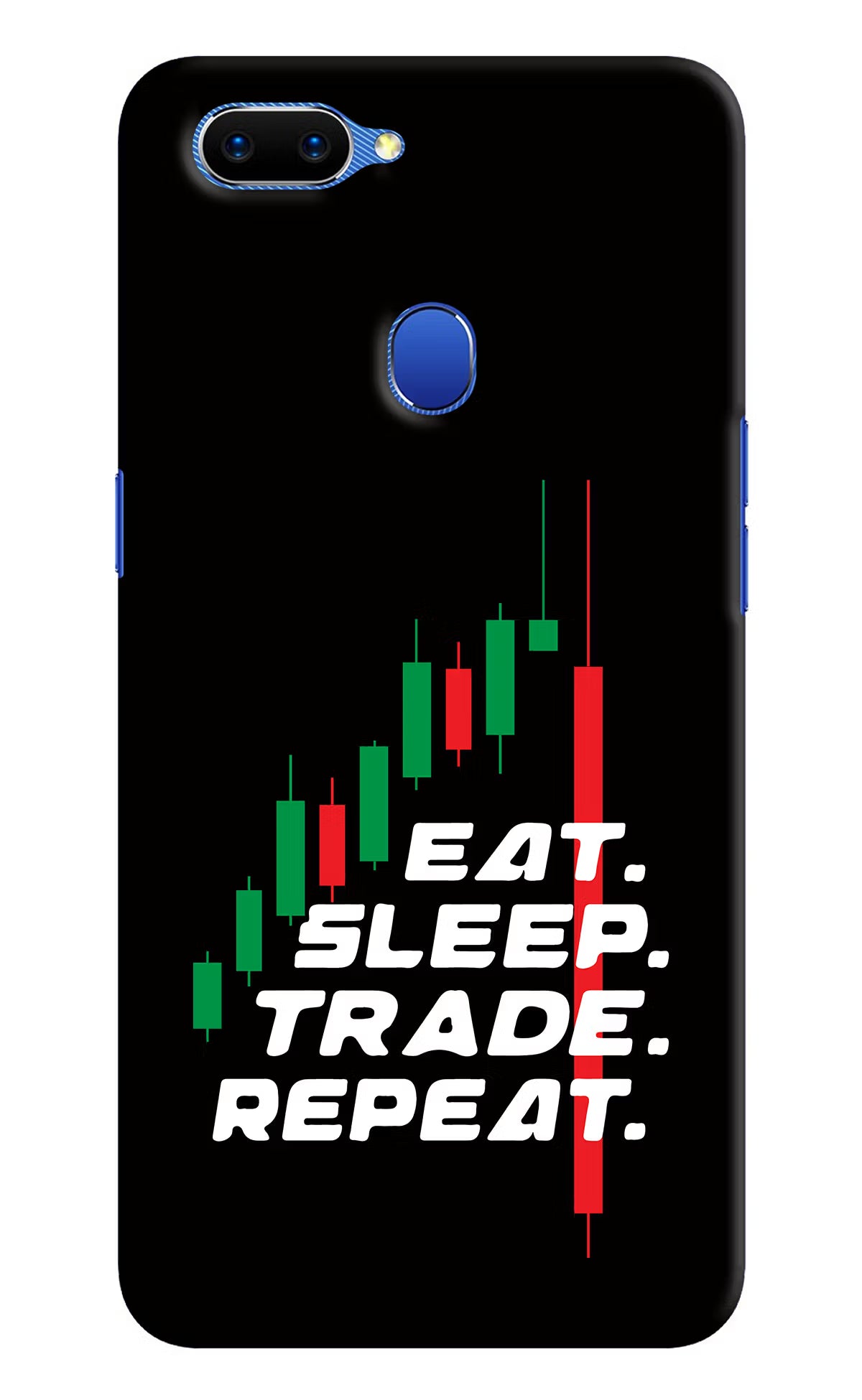 Eat Sleep Trade Repeat Oppo A5 Hard Case Back Cover by Casekaro