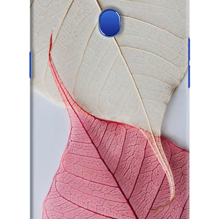 White Pink Leaf Oppo A5 Hard Case Back Cover by Casekaro