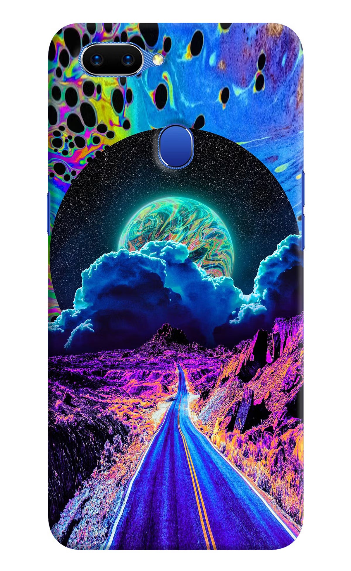 Psychedelic Painting Oppo A5 Hard Case Back Cover by Casekaro