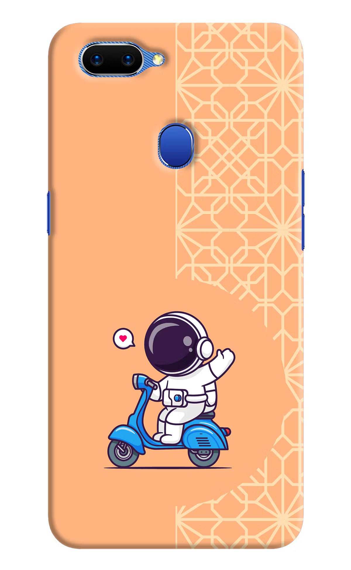 Cute Astronaut Riding Oppo A5 Hard Case Back Cover by Casekaro