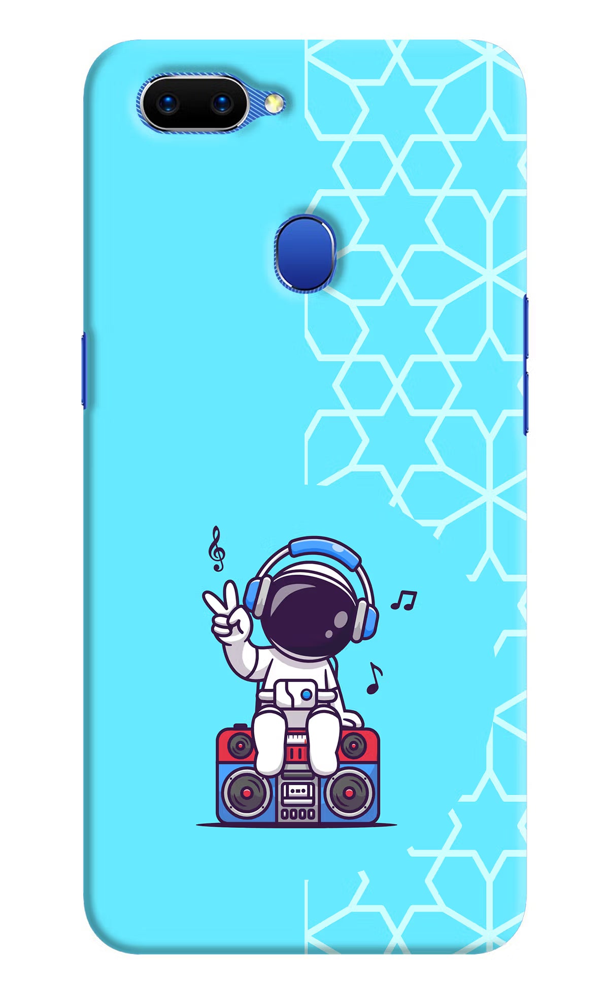 Cute Astronaut Chilling Oppo A5 Hard Case Back Cover by Casekaro