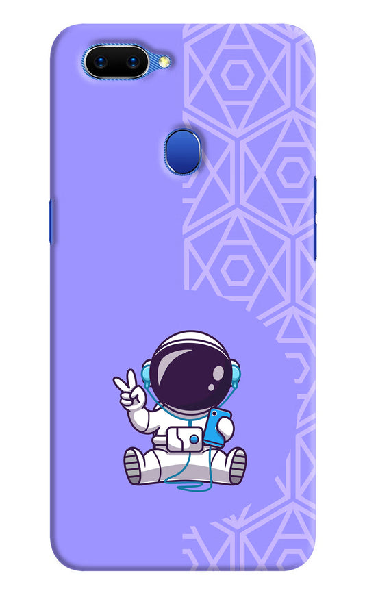 Cute Astronaut Chilling Oppo A5 Hard Case Back Cover by Casekaro