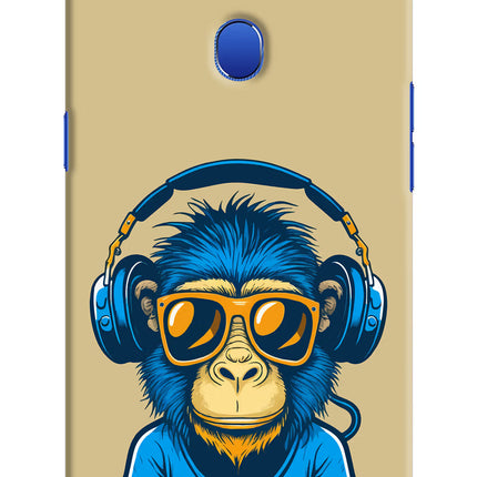Monkey Headphone Oppo A5 Hard Case Back Cover by Casekaro