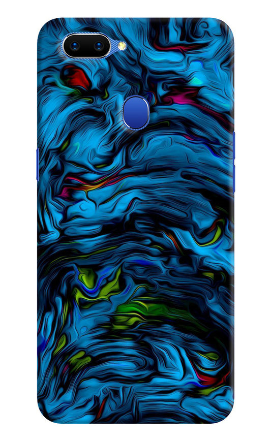 Dark Blue Abstract Oppo A5 Back Cover