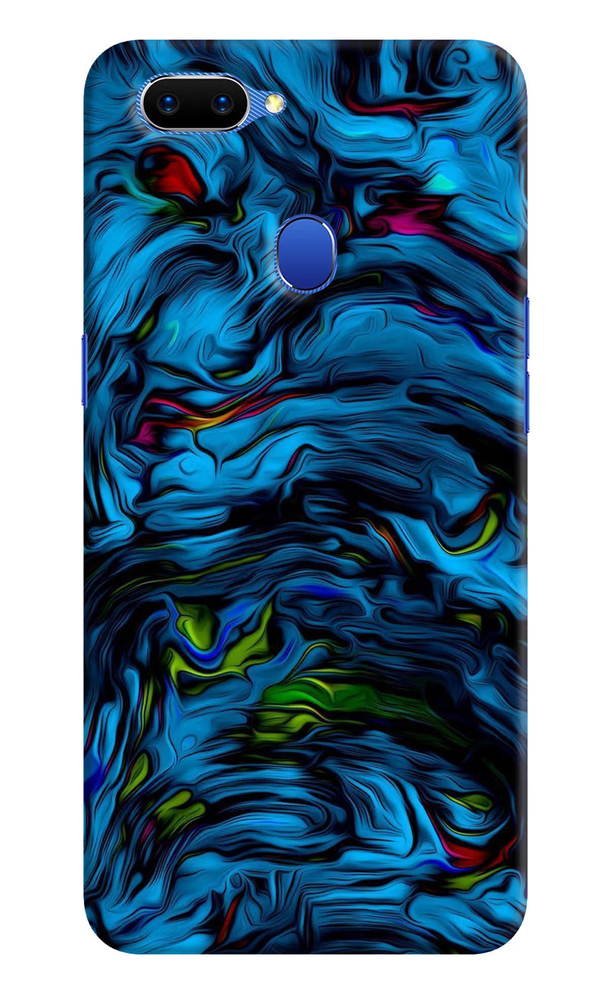 Dark Blue Abstract Oppo A5 Hard Case Back Cover by Casekaro