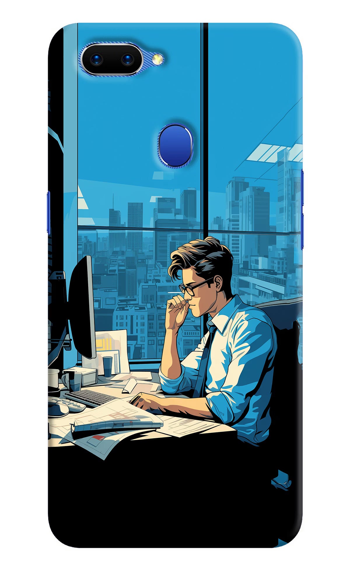 Focused Hustler (AI Generated) Oppo A5 Hard Case Back Cover by Casekaro