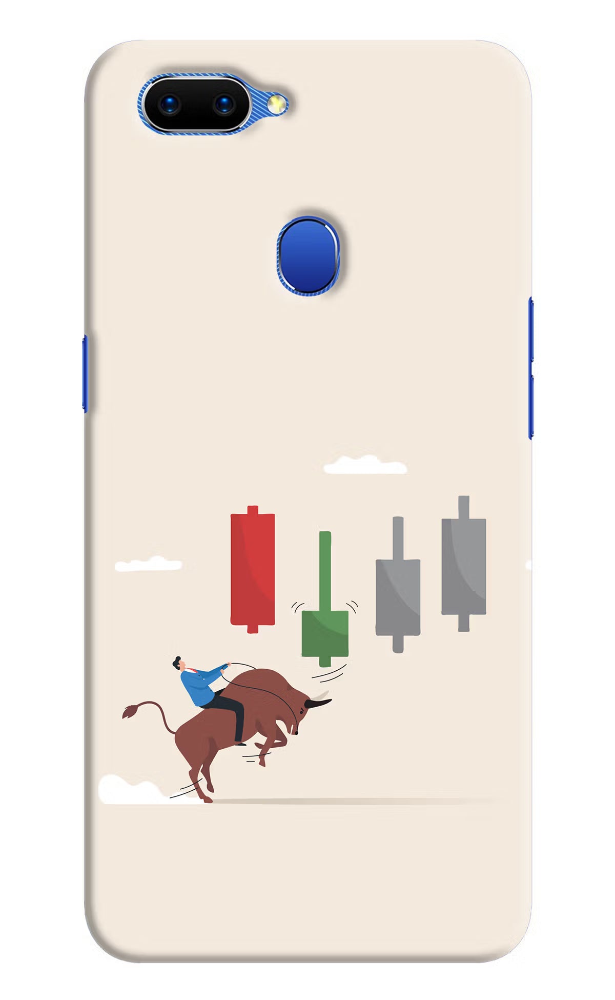 Bull Trading Momentum Oppo A5 Hard Case Back Cover by Casekaro