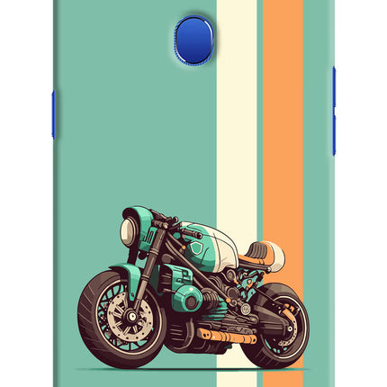 Striped Moto Drift Oppo A5 Hard Case Back Cover by Casekaro