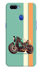 Striped Moto Drift Oppo A5 Hard Case Back Cover by Casekaro