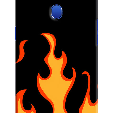Fired Up – Black Oppo A5 Hard Case Back Cover by Casekaro