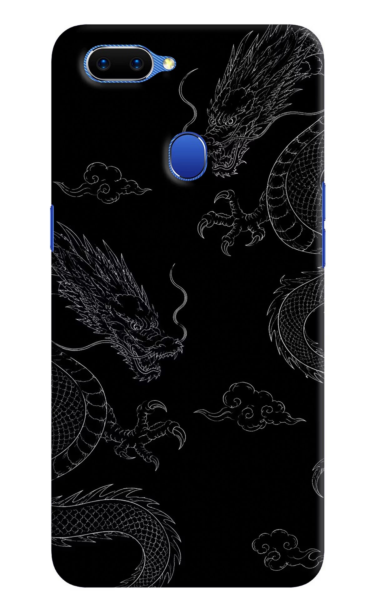 Twin Dragons Oppo A5 Hard Case Back Cover by Casekaro