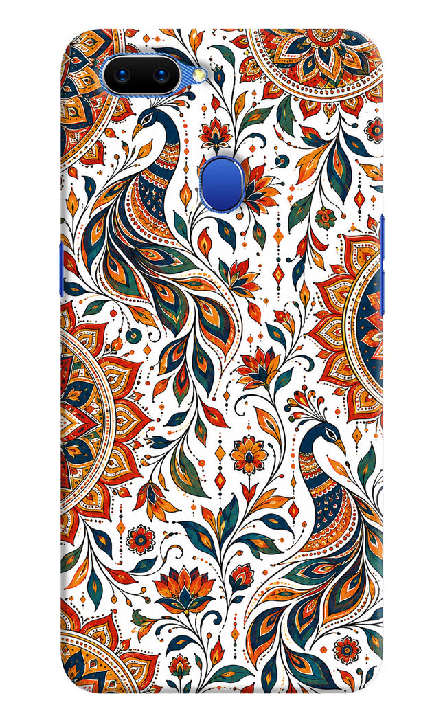 White Mayura Oppo A5 Hard Case Back Cover by Casekaro