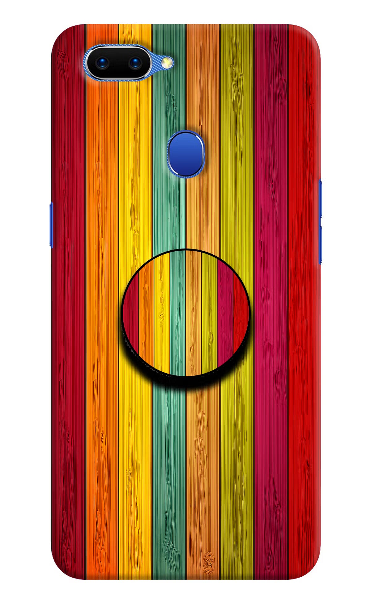 Multicolor Wooden Oppo A5 Pop Case by Casekaro