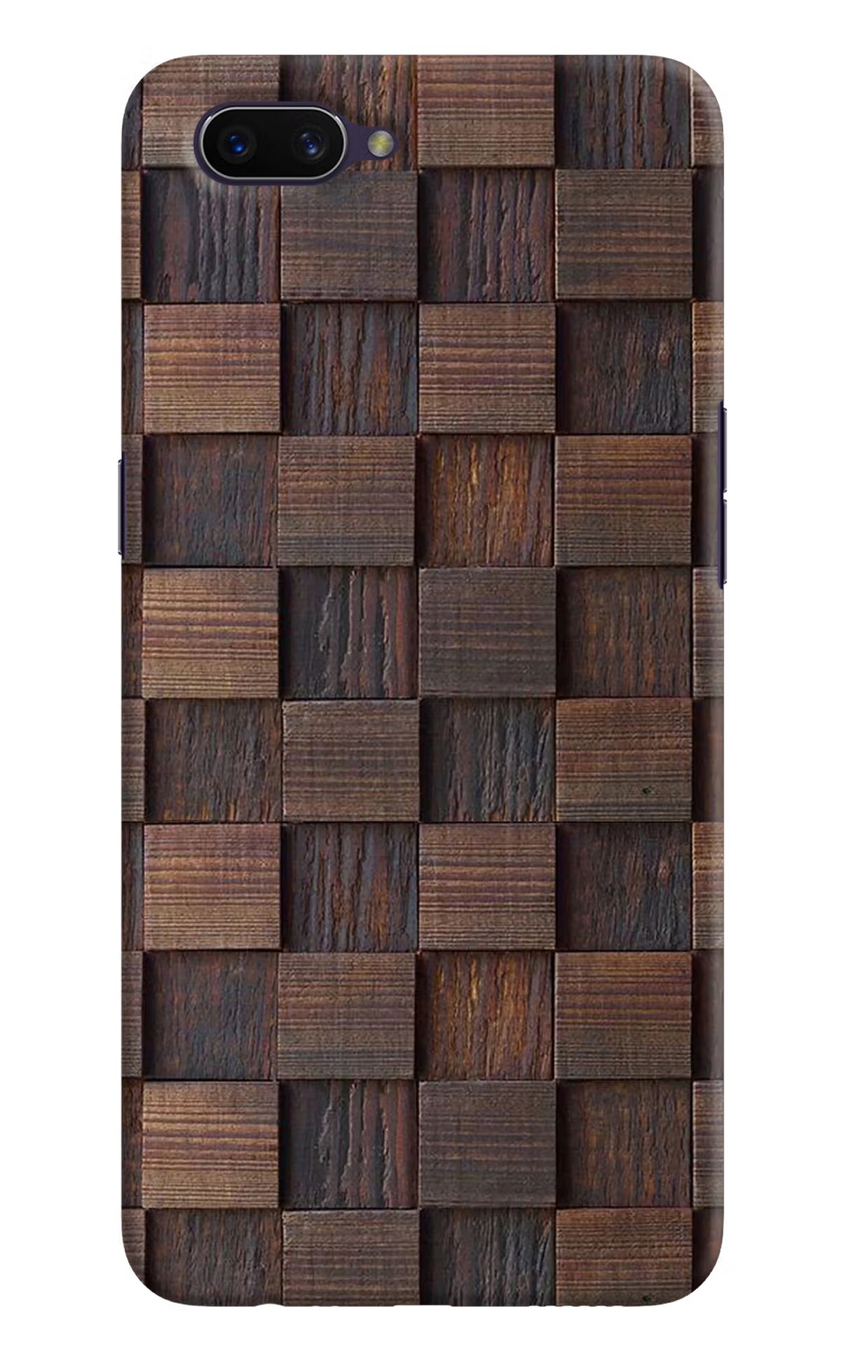 Wooden Cube Design Oppo A3S Hard Case Back Cover by Casekaro