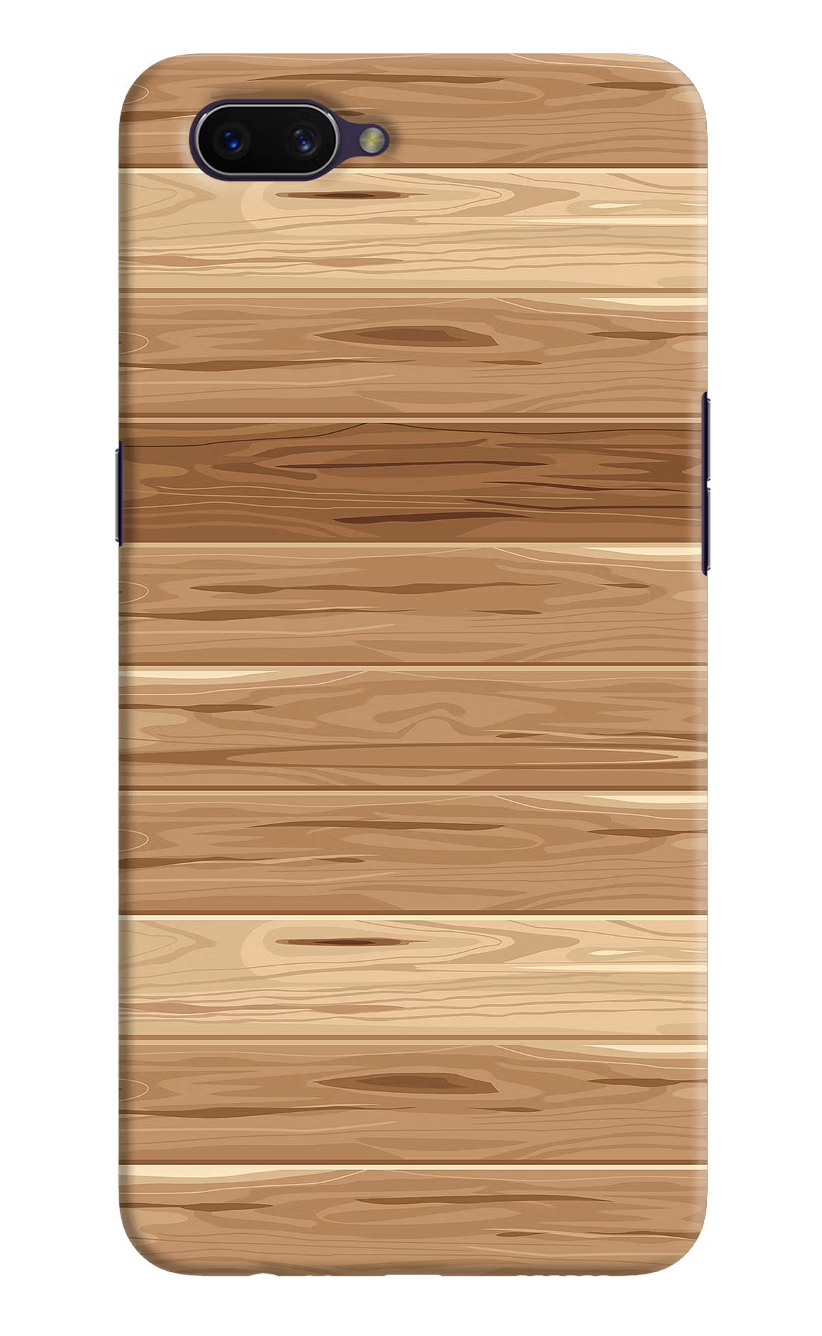 Wooden Vector Oppo A3S Hard Case Back Cover by Casekaro