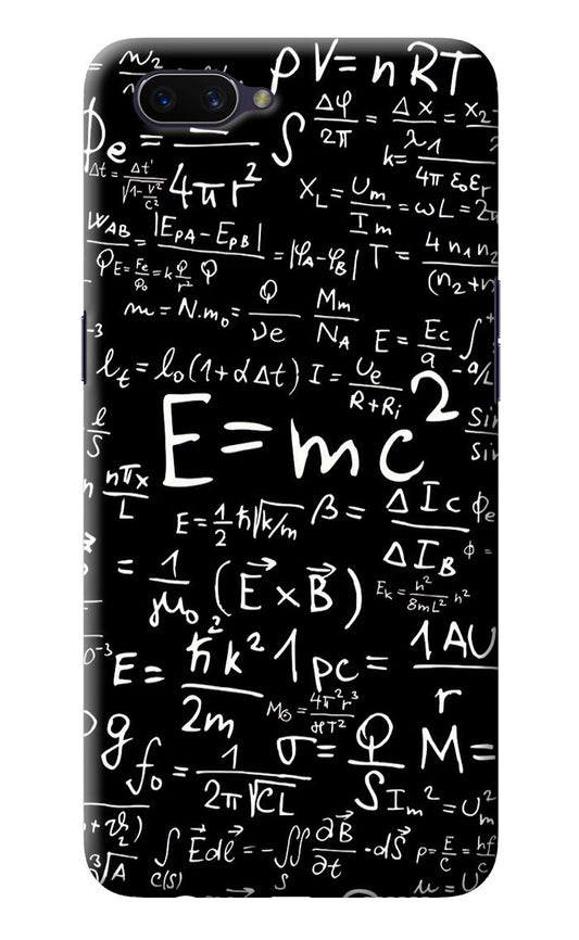 Physics Albert Einstein Formula Oppo A3S Back Cover