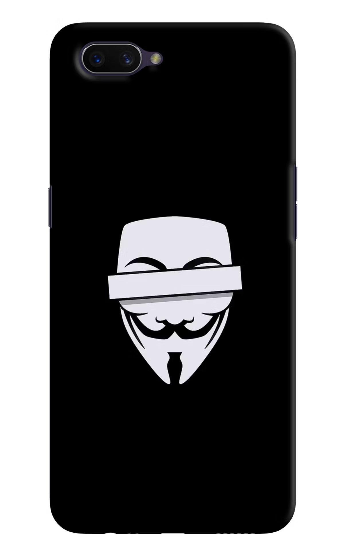 Anonymous Face Oppo A3S Hard Case Back Cover by Casekaro