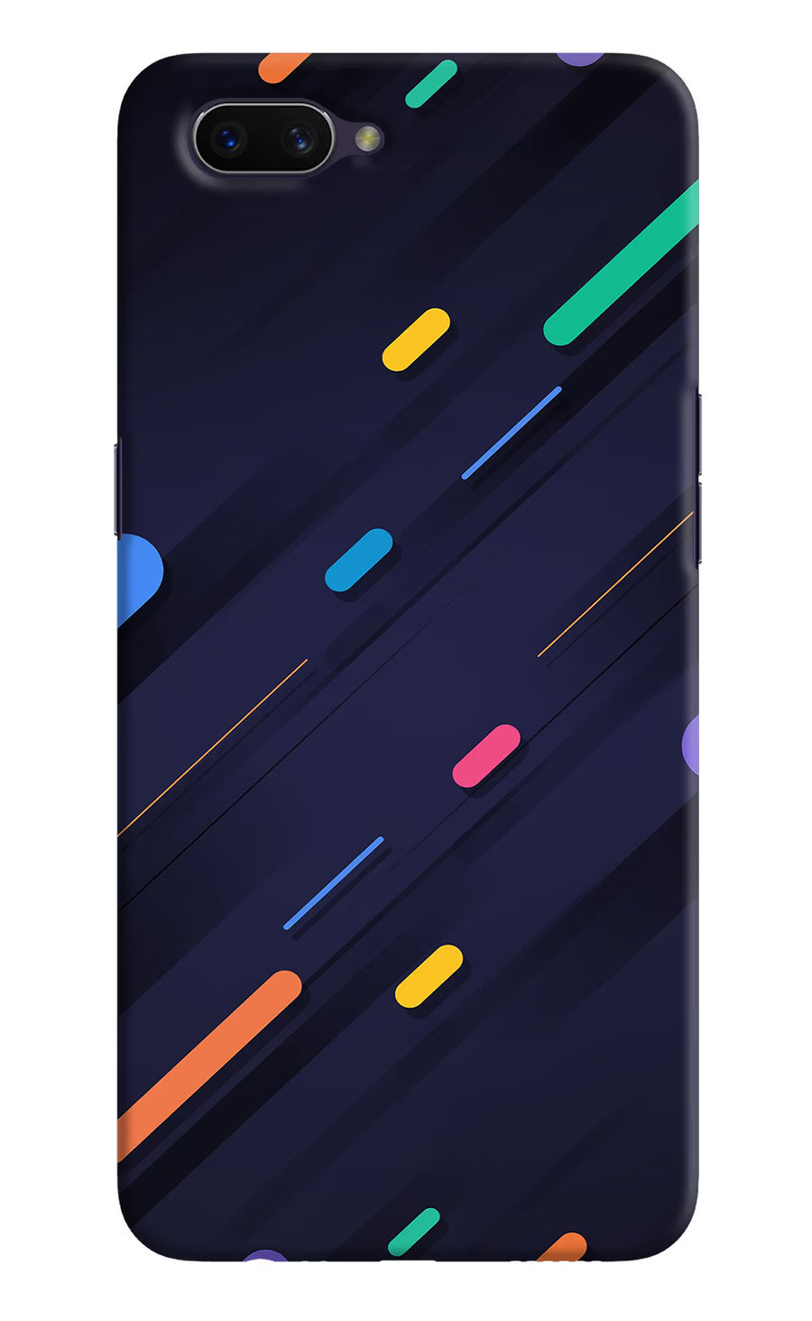 Abstract Design Oppo A3S Back Cover, Hard case