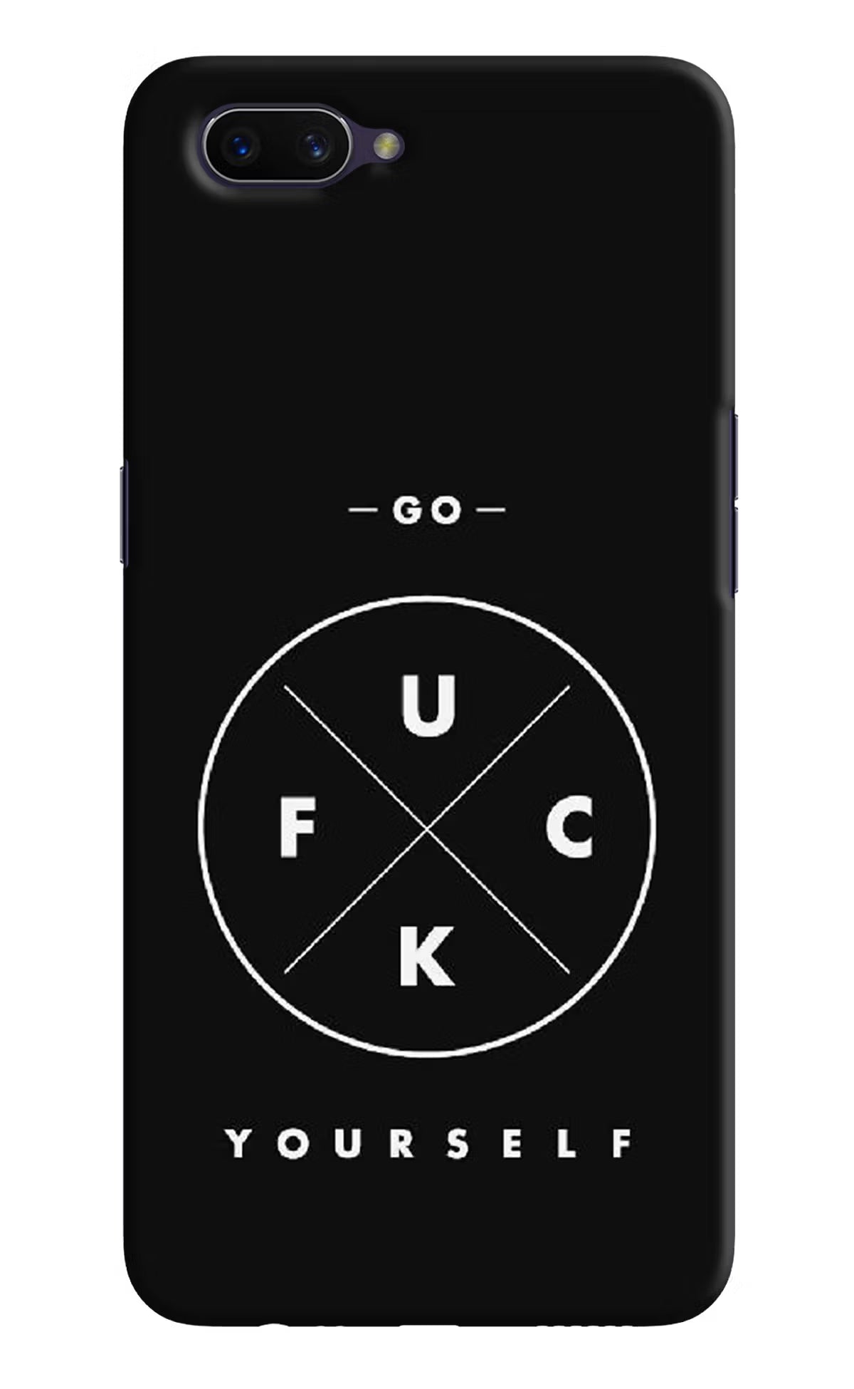 Go Fuck Yourself Oppo A3S Hard Case Back Cover by Casekaro