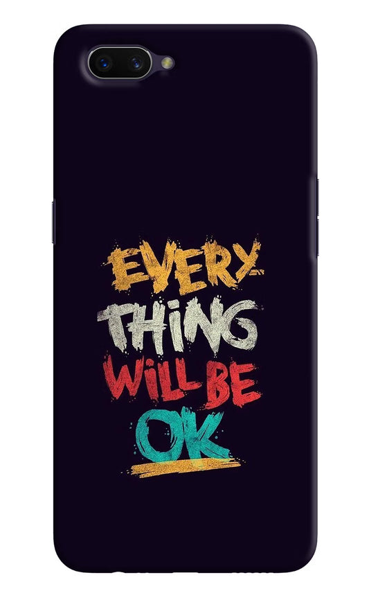 Everything Will Be Ok Oppo A3S Hard Case Back Cover by Casekaro