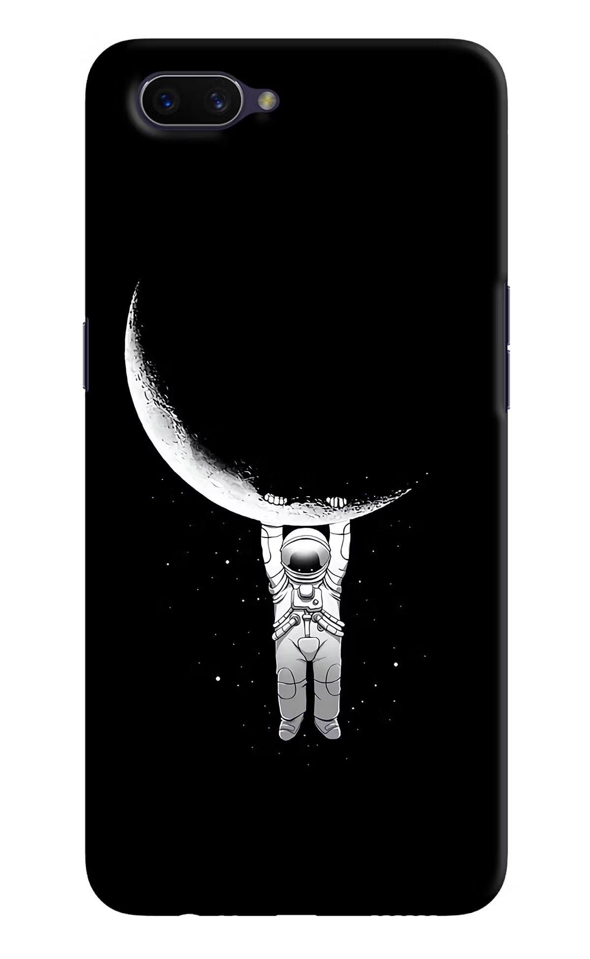 Moon Space Oppo A3S Hard Case Back Cover by Casekaro
