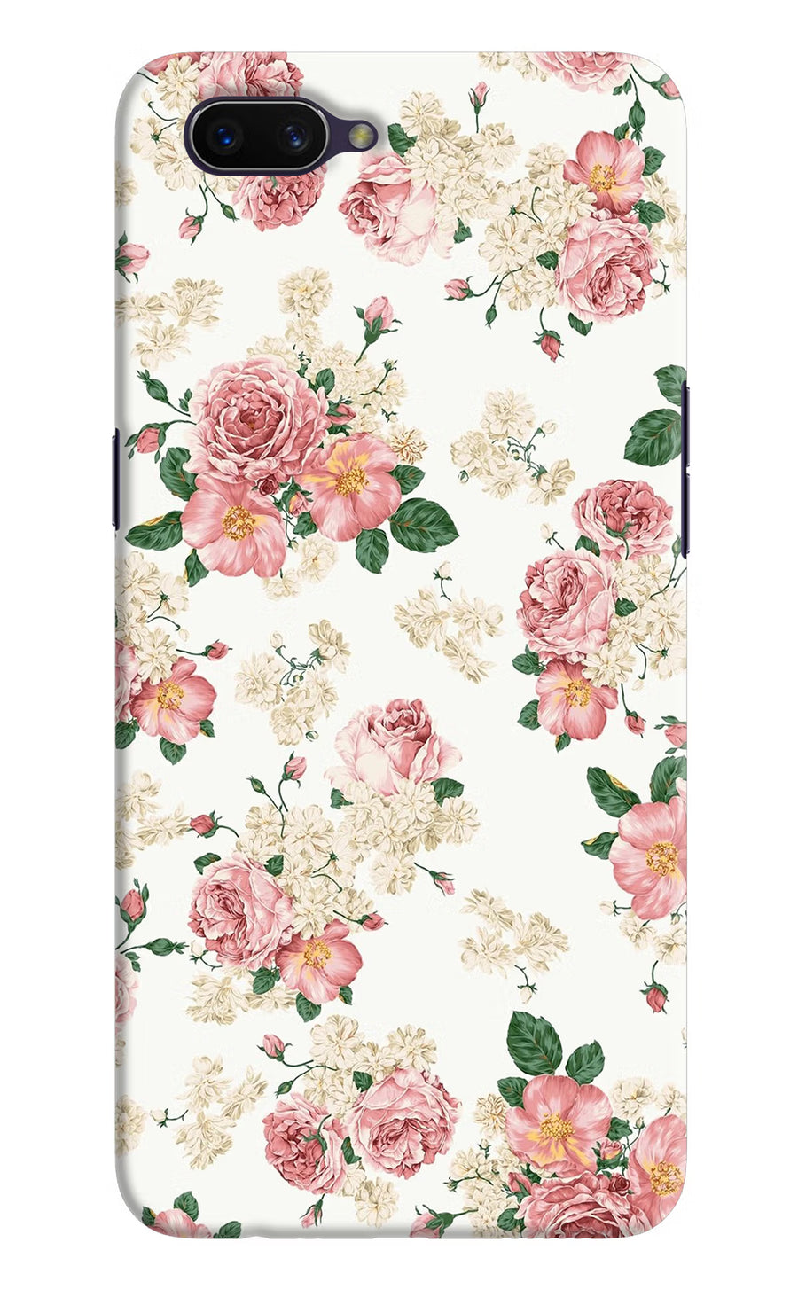 Flowers Oppo A3S Back Cover, Hard case