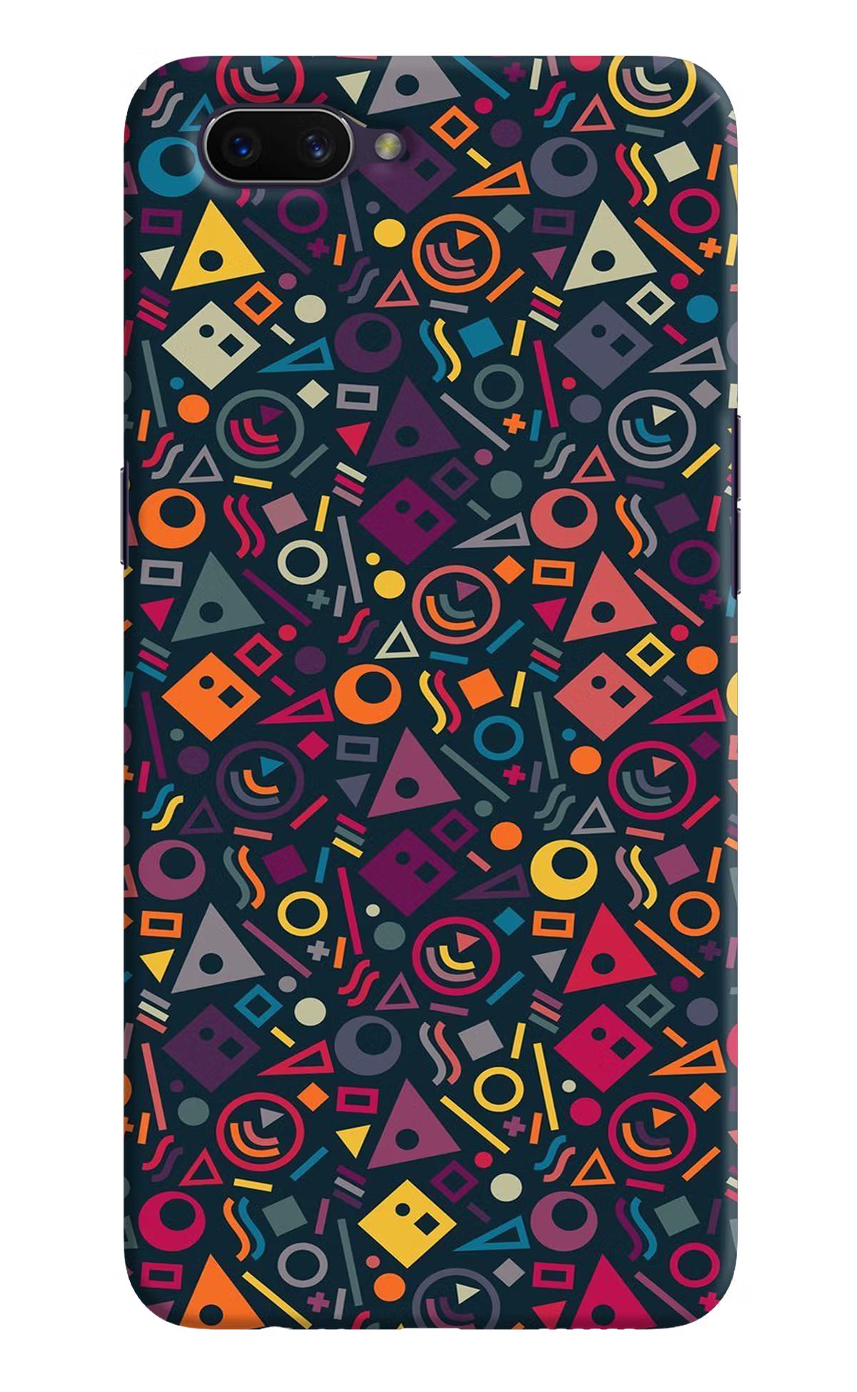 Geometric Abstract Oppo A3S Hard Case Back Cover by Casekaro