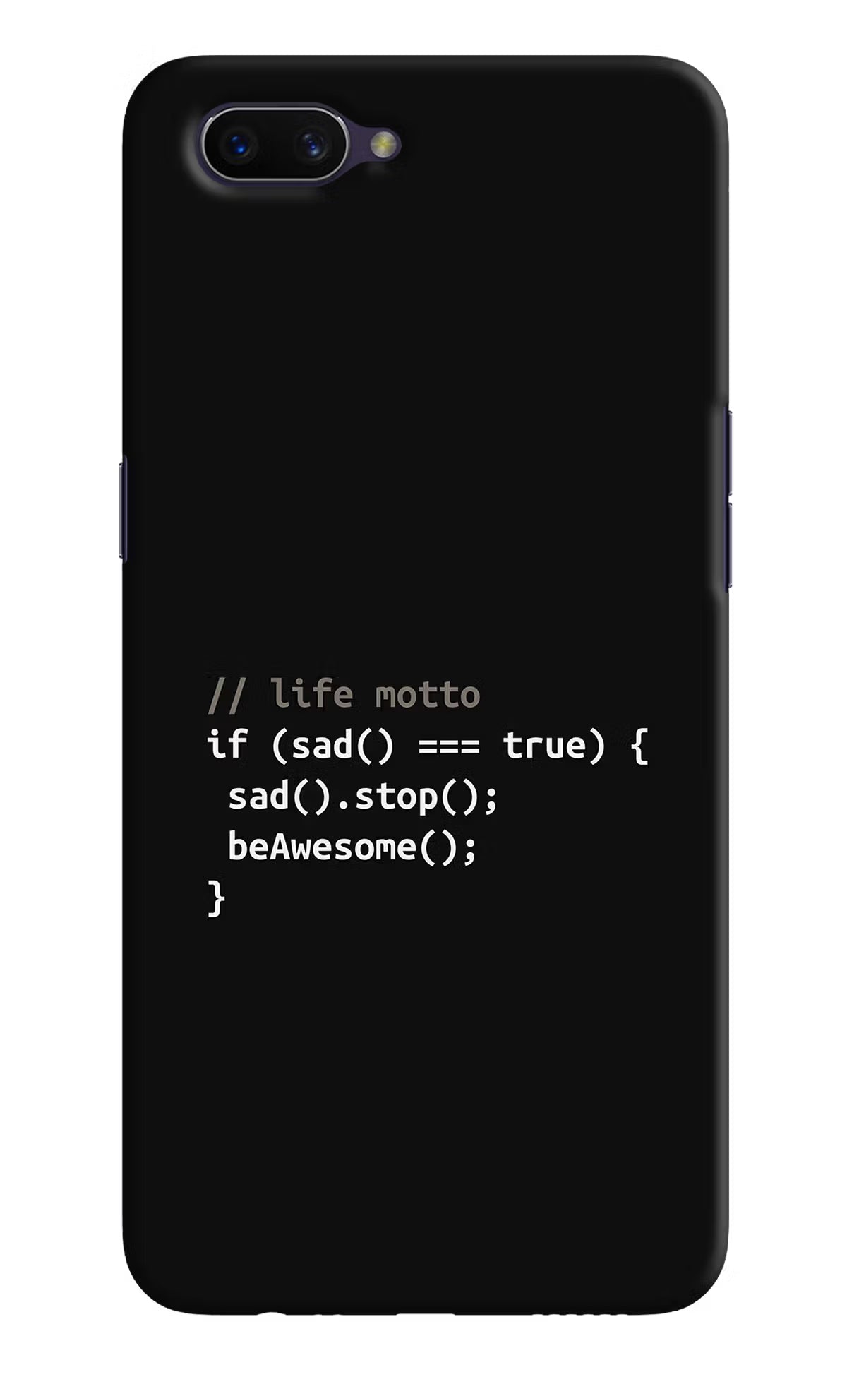 Life Motto Code Oppo A3S Hard Case Back Cover by Casekaro