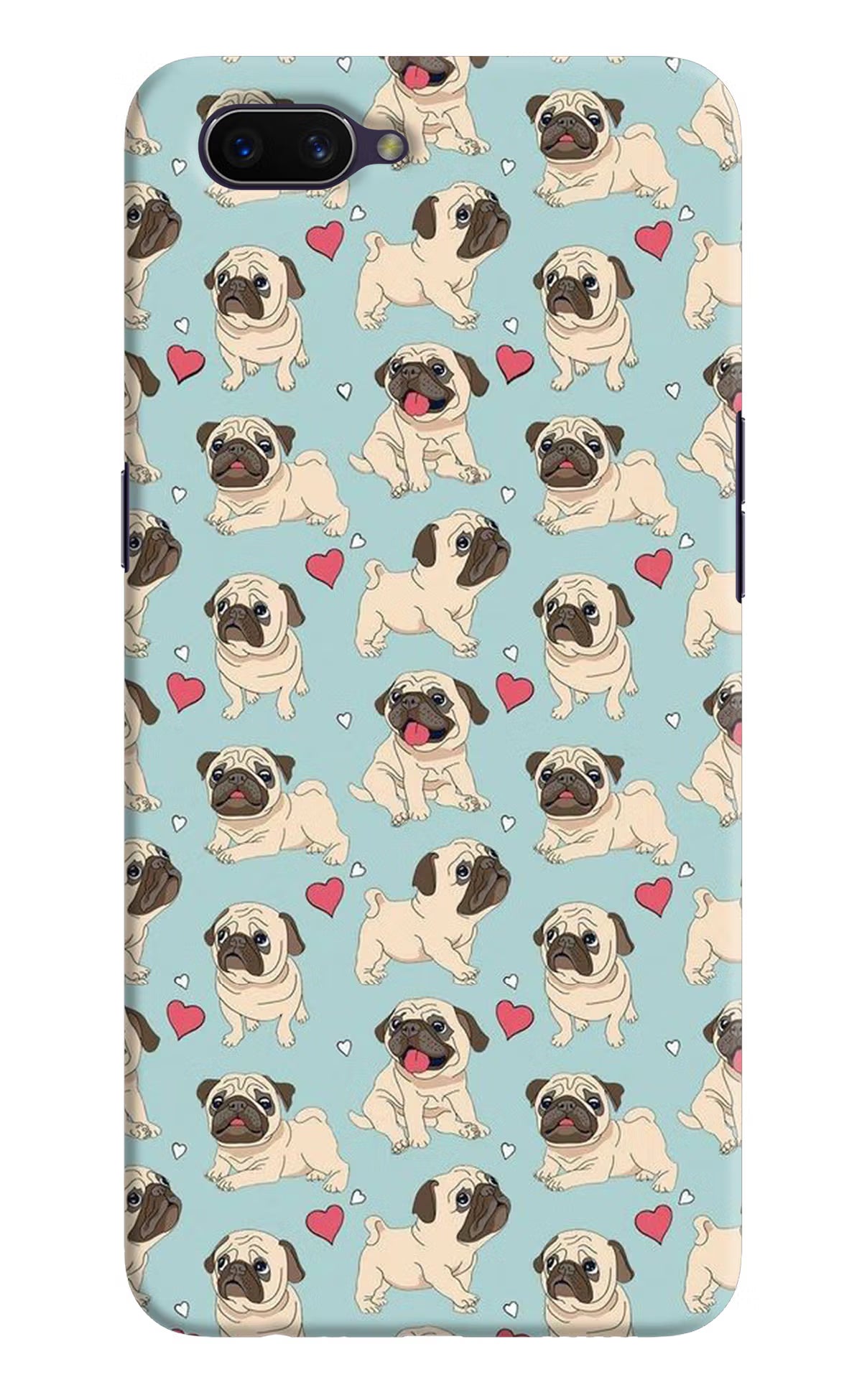 Pug Dog Oppo A3S Hard Case Back Cover by Casekaro
