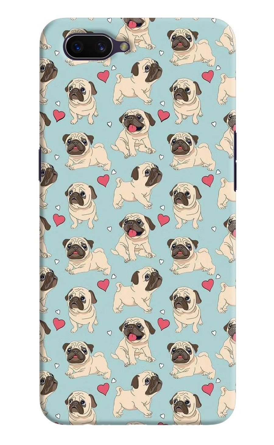 Pug Dog Oppo A3S Back Cover, Hard case