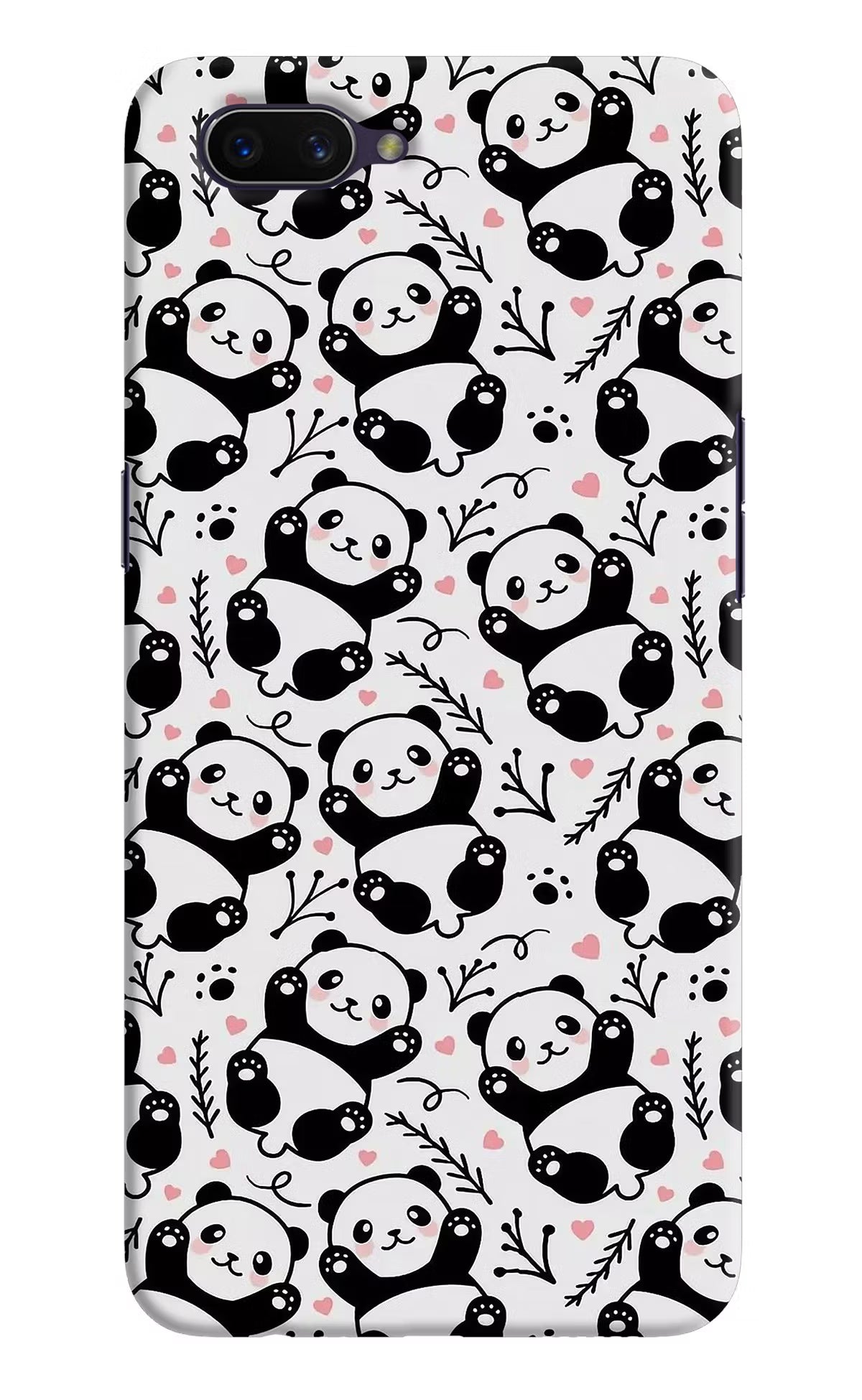 Cute Panda Oppo A3S Hard Case Back Cover by Casekaro